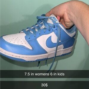Nike UNC colored light blue dunks